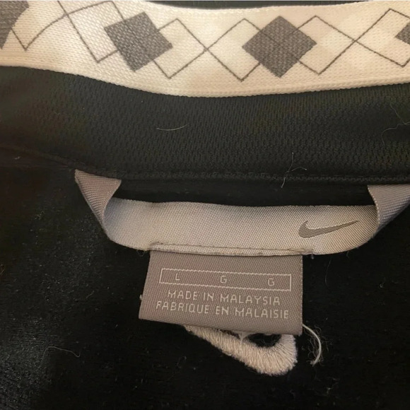 Nike Men’s Athletic Jacket Black & Light Gray Size Large Track Full Zip - Picture 9 of 10